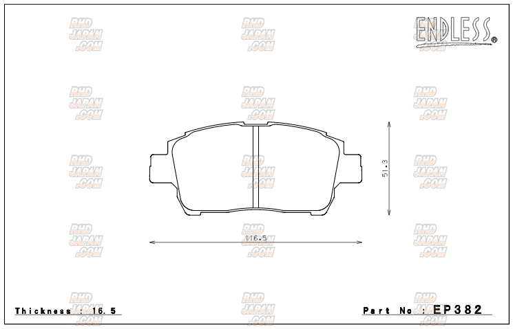 Endless Brake Pads Type MX72 Plus Full Set - ZZW30 - RHDJapan